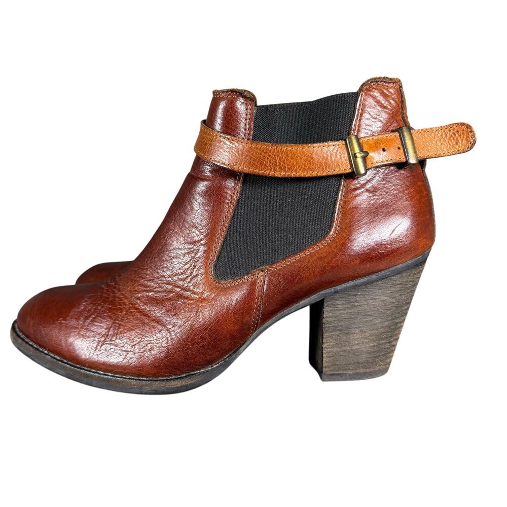 Paul Green Orsen Saddle Brown Leather Ankle Boots Women’s Size 8 US